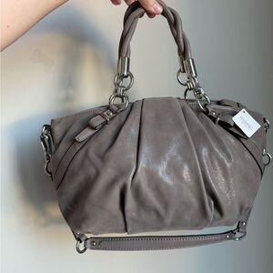 Coach Gray Leather Handbag